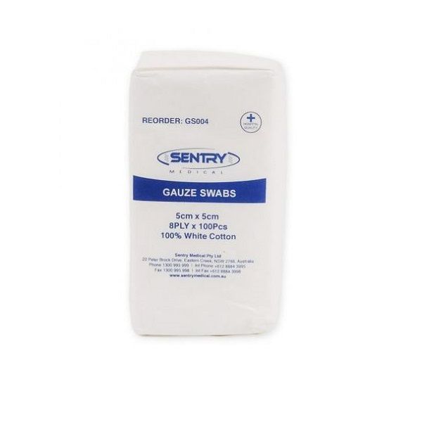 Sentry Gauze Swab 8ply Non Sterile 10x10cm Pack 100 - Image 2