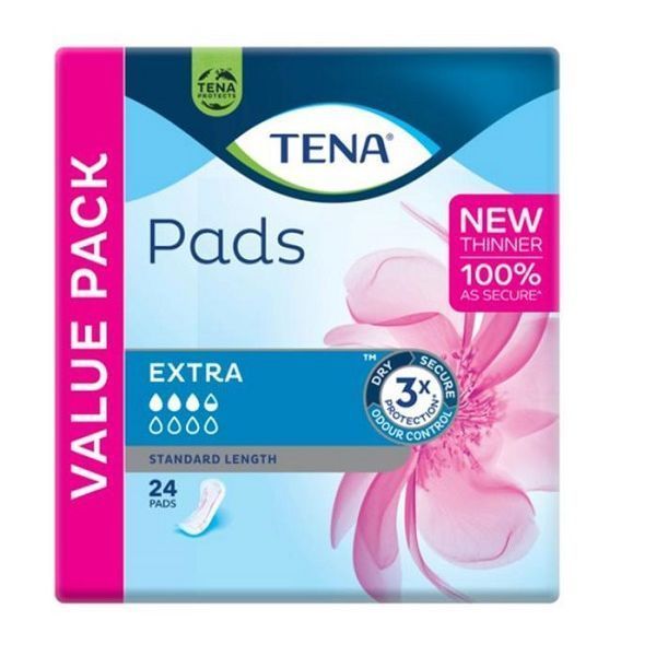 Tena Pads Extra Standard Length 305ml Pk24