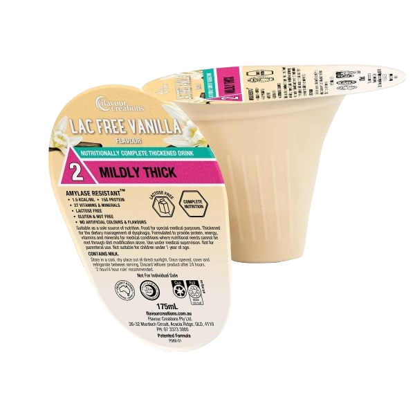 Flavour Creations Lactose Free Vanilla Nutritionally Complete Level 2 Mildly Thick 175ml