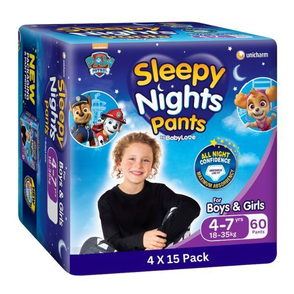 Baby Love Sleepynights Pants 4-7yrs 18-35kg Carton 60