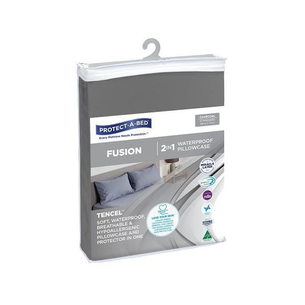 Protect-A-Bed Fusion Pillowcase Standard Charcoal
