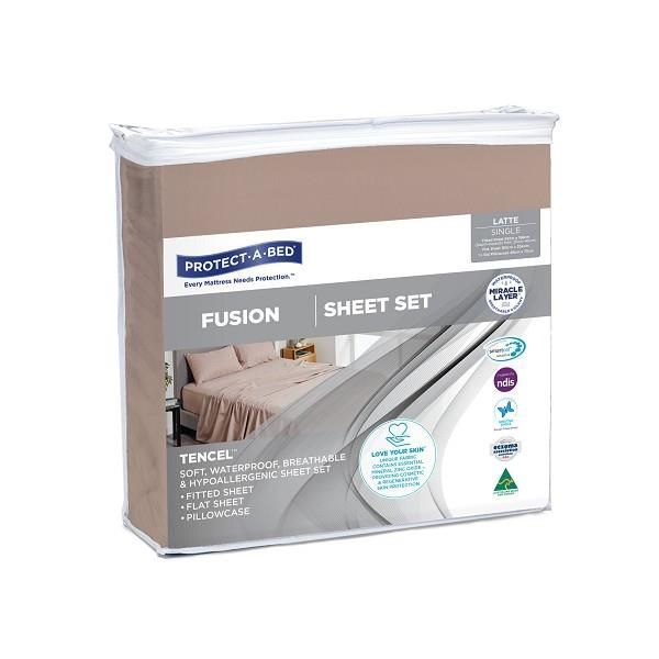 Protect-A-Bed Fusion Sheet Set Single Latte