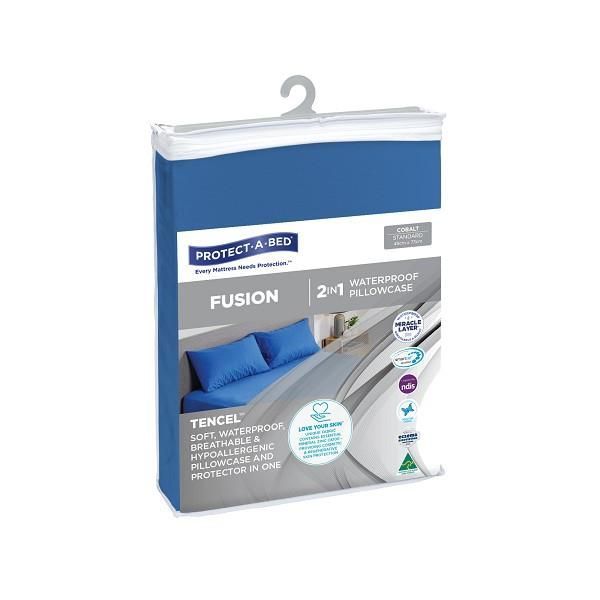 Protect-A-Bed Fusion Pillowcase Standard Cobalt Twin Pack