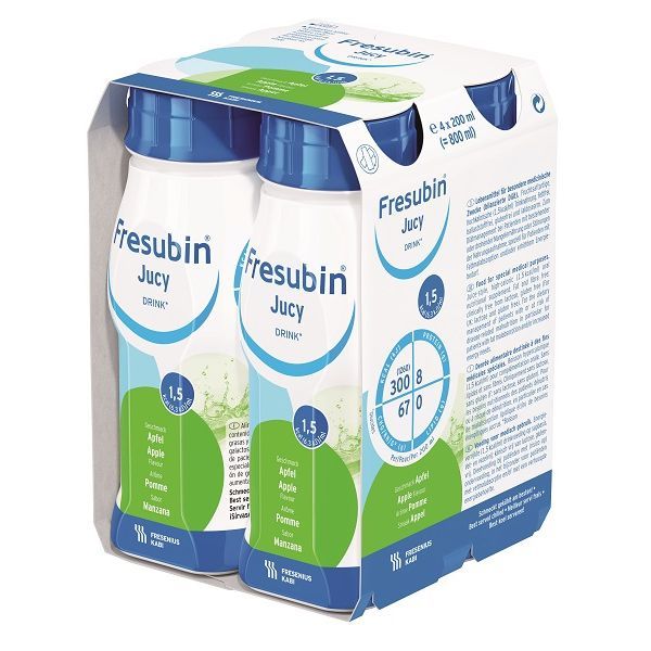 Fresubin Jucy Drink Apple 200mL Easybottle Pack 4