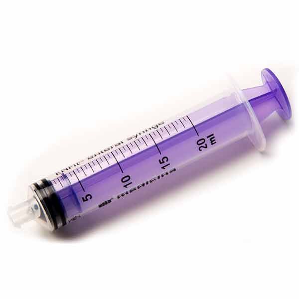 Medicina 20mL Purple Single Use ENFit Enteral Syringe
