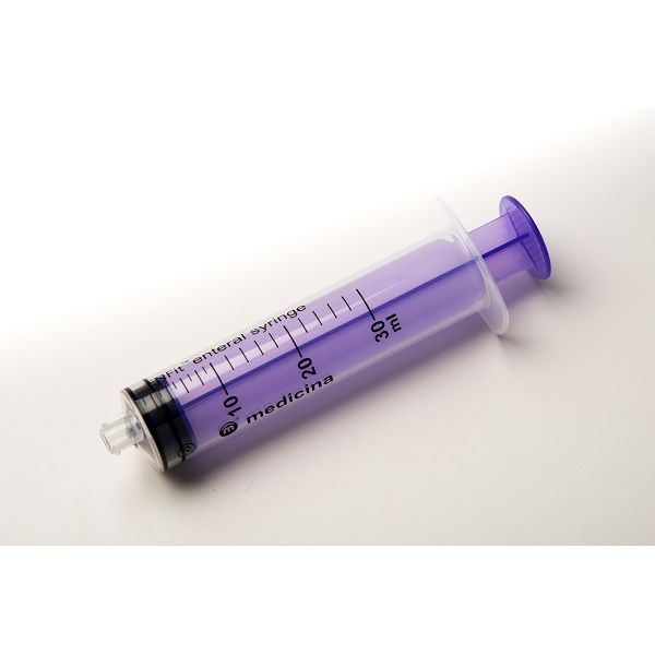 Medicina 30mL Purple single use ENFit enteral syringe