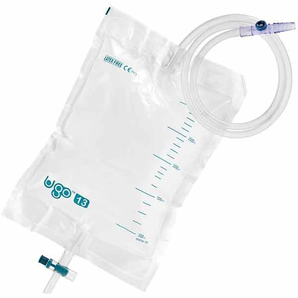 Ugo Drainage Bag 2L Sterile 90cm Tube T Tap Box 10