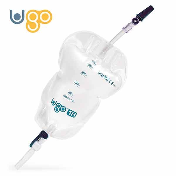 Ugo Hospital Leg Bag Short Tube Lever Tap 500ml Box 10