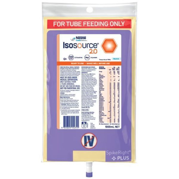 Isosource 2.0 1000ml Ready To Hang Soft Bag