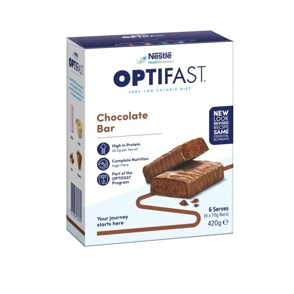 Optifast Very Low Calorie Diet Bar Chocolate 70g Bars Pack 6