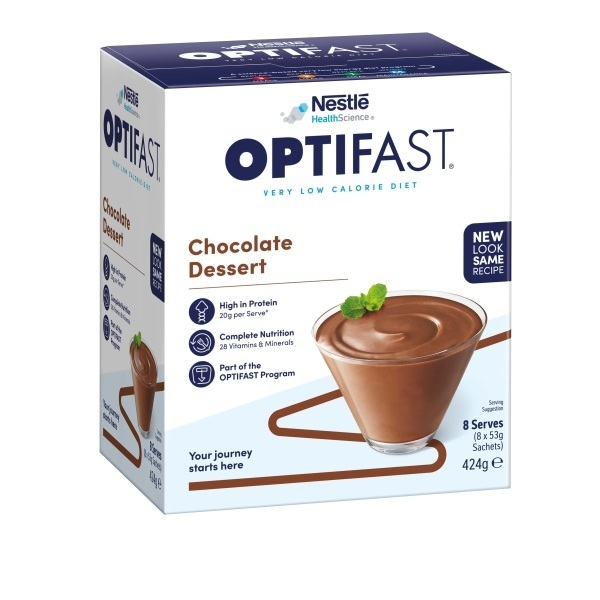 Optifast Very Low Calorie Diet Dessert Chocolate 53g Pk8