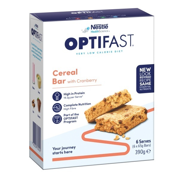 Optifast Bar Cereal 65g Pack 6
