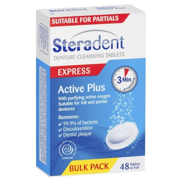 Steradent Active Plus Tablets Pack 48 - Image 2