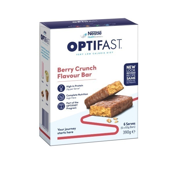 Optifast Very Low Calorie Diet Bar Berry 65g Bars Pack 6