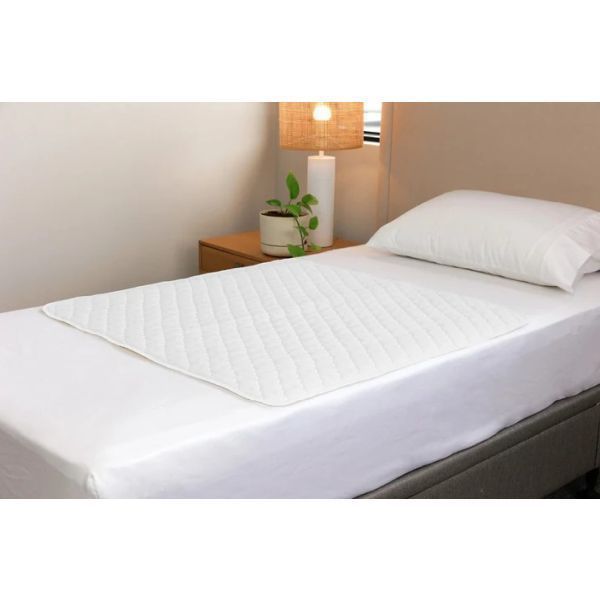 Buddies Absorb-Max Bed Pad No Tuck-Ins White Single 90x90cm Waterproof 3500ml