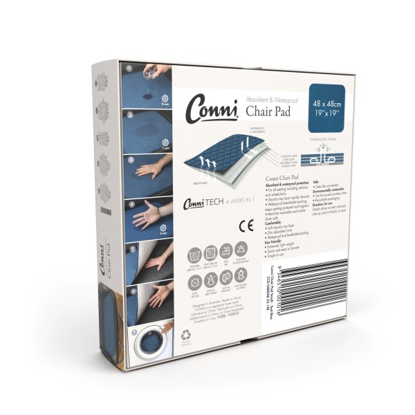 Conni Chair Pad Small Charcoal 48cm x 48cm - Image 2