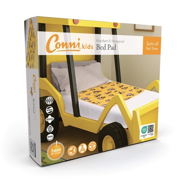 Conni Kids Bed Pad 85cm x 95cm Truck Print