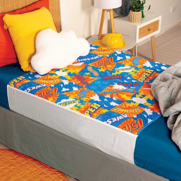 Conni Kids Bed Pad with Tuck-Ins 100cm x 100cm Hero Print - Image 2