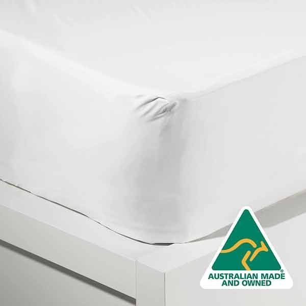 NightNDay Waterproof Fitted Sheet White Double