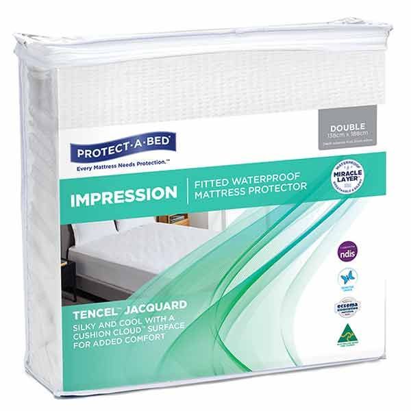 Impression Tencel Jacquard Mattress Protector Double - Image 3