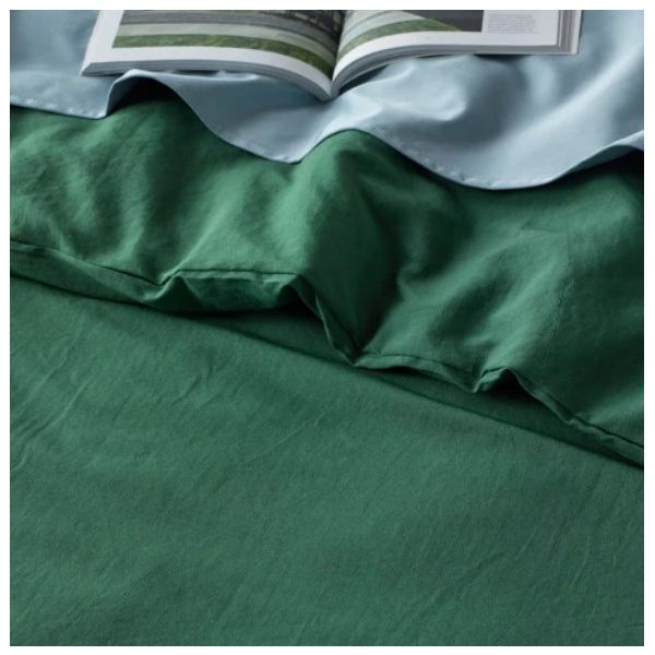 Staydry Water Resistant Quilt Cover Set Olive Single Bed - Image 2