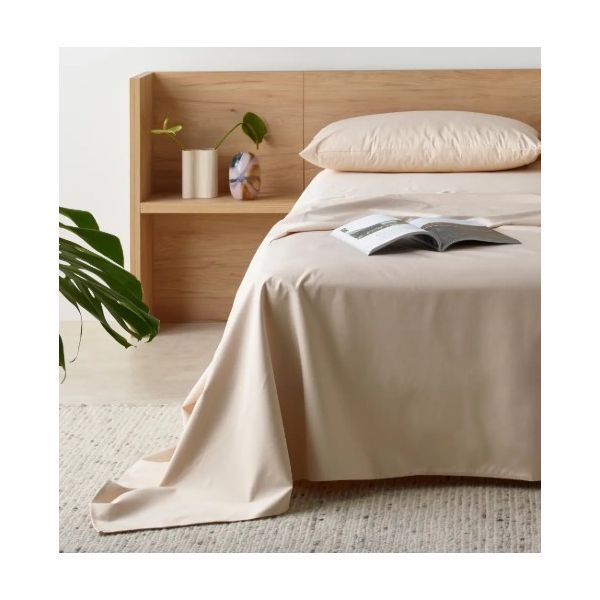 Staydry Bamboo Waterproof Sheet Set Single Bed Sand - Image 2
