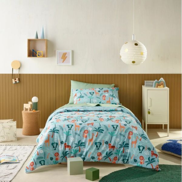 Staydry Jungle Explorer Quilt Cover Set King Single Bed