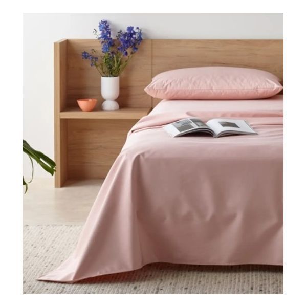 Staydry Waterproof Bamboo Fitted Sheet Blush Long Single Bed