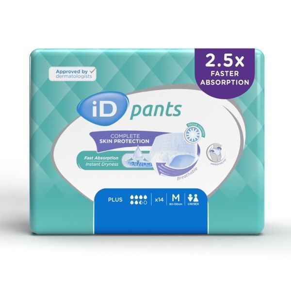 iD Pants Plus Medium 1375ml 100-145cm Pk14 by iD in Pull_Ups Medium