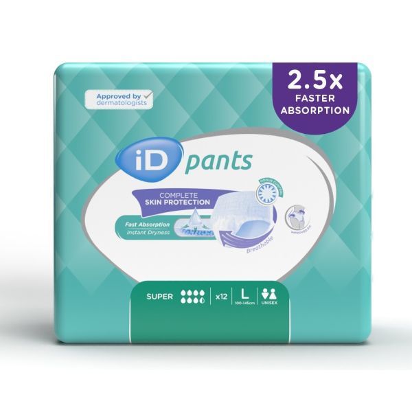 iD Pants Super Large 100-145cm 1870ml Pk14 by iD in Pull_Ups Large