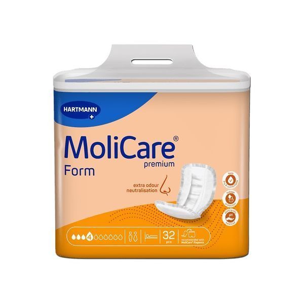 MoliCare Premium Form 4 Drops 1493mL Pk32 by MoliCare in Anatomic Pads