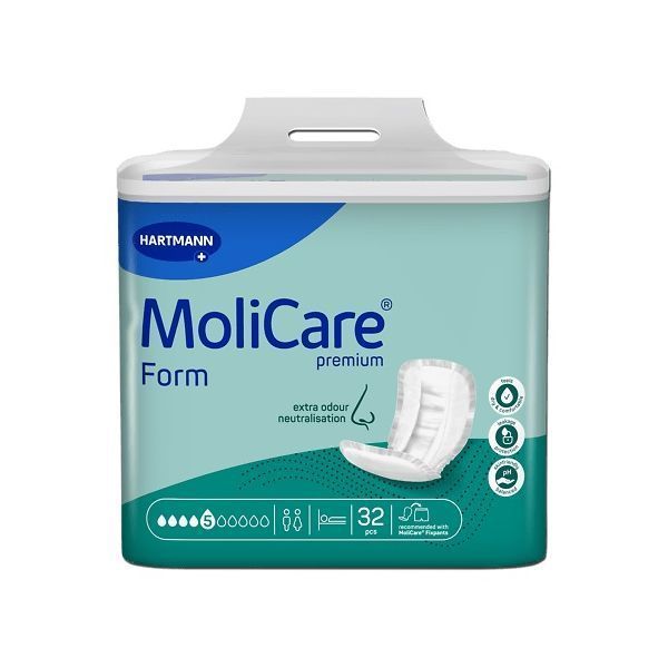 MoliCare Premium Form 5 Drops 1662mL Pk32 by MoliCare in Anatomic Pads