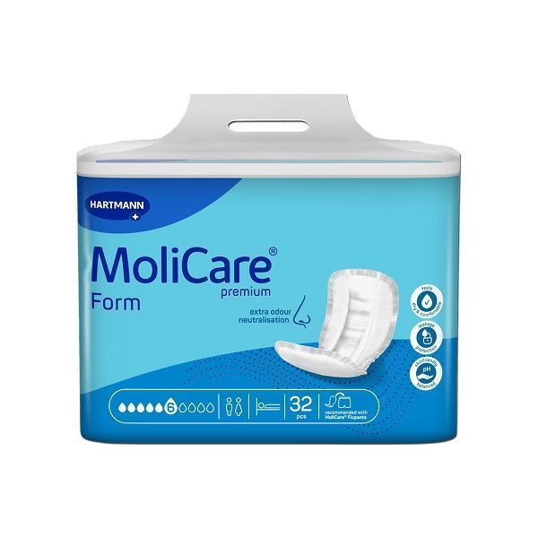 MoliCare Premium Form 6 Drops 2353 mL Pk 32 by MoliCare in Anatomic Pads