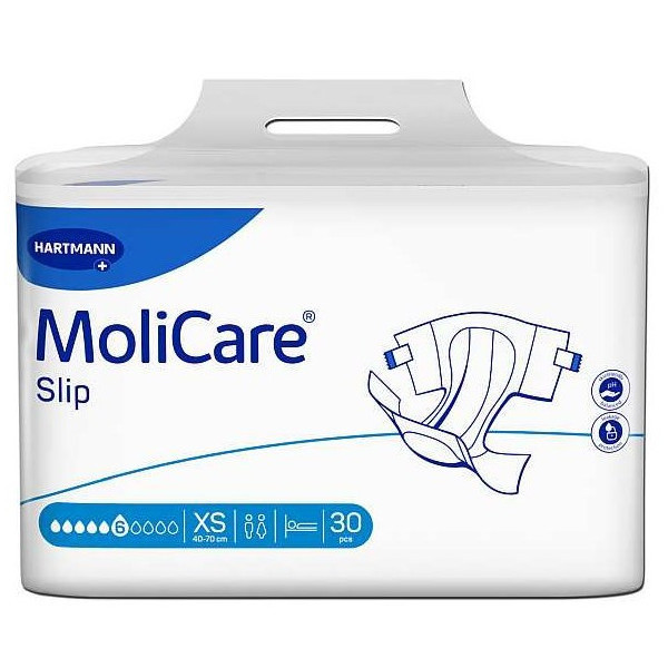 Molicare Slip 6 Drops Extra Small 1170ml Pk30 by MoliCare in AllInOnes Extra Small