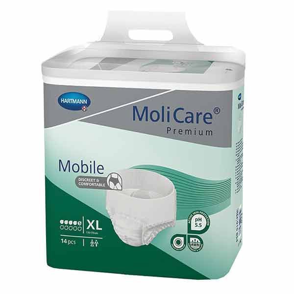 MoliCare Premium Mobile 5 Drops Extra Large 130-170cm 1280ml Pk14 by MoliCare in Pull_Ups Extra Large