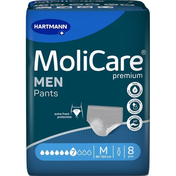 MoliCare Premium Men Pants 7 Drops Medium 1455ml 80-120cm Carton 32 by MoliCare in Pull_Ups Medium