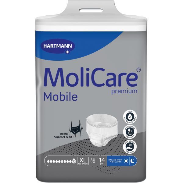 Molicare Premium Mobile 10 drops Extra Large Pk14 2757mL by MoliCare in Pull_Ups Extra Large