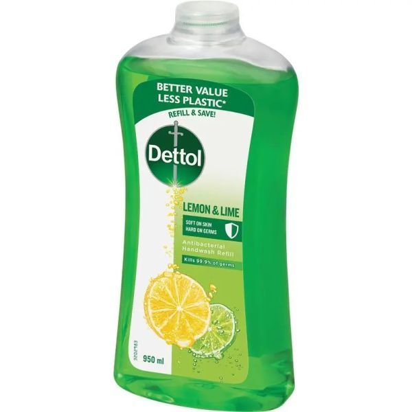 Dettol Antibacterial Liquid Hand Wash 950ml Refill Lemon And Lime - Image 3
