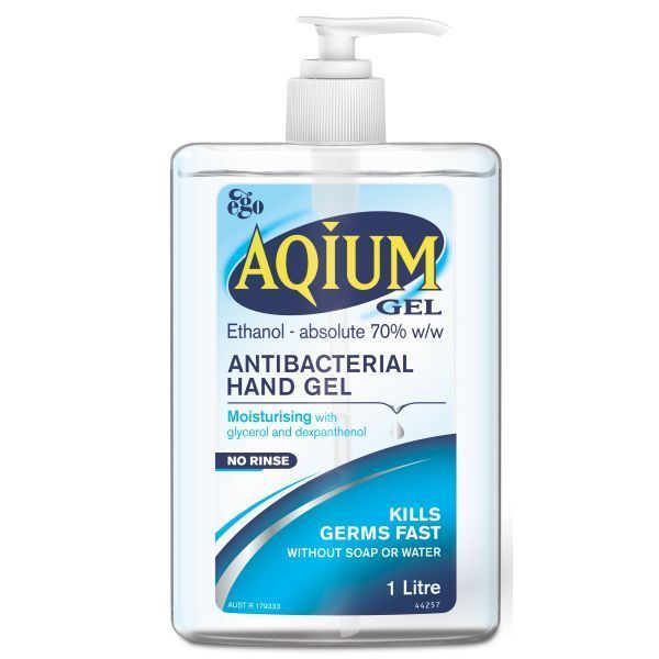 Aqium Gel Anti Bacterial 1 Litre by Aqium in Hand Sanitiser 500ml - 2L