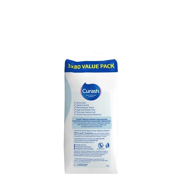 Curash Wipes Vitamin E Pack 240 - Image 2