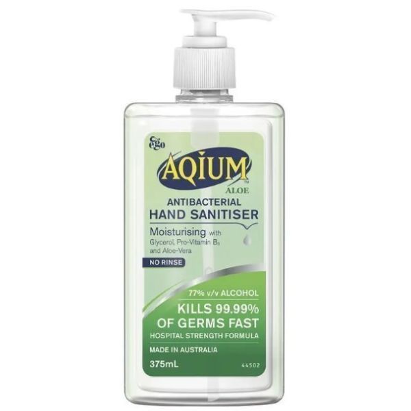 Aqium Hand Sanitiser Aloe 375ml by Aqium in Other Hand Sanitiser