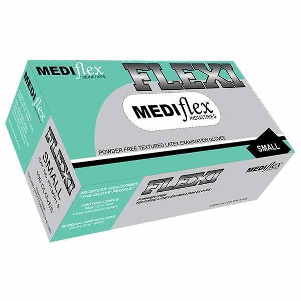 Mediflex Latex Gloves powder free Small Box 100 by Mediflex in Latex Non Sterile