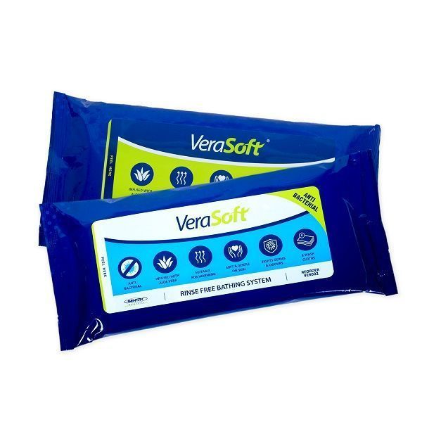Verasoft Bathing System Antibacterial 20x20cm Pk8 by Verasoft in Skincare Cleansing Wipes