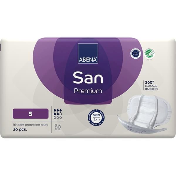 Abena San 5 1200ml Pack 36 by Abena in Anatomic Pads