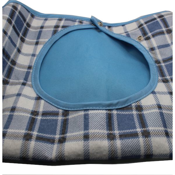 Adult Mealtime Clothing Protectors/Bib 90x45cm Scottish blue - Image 2