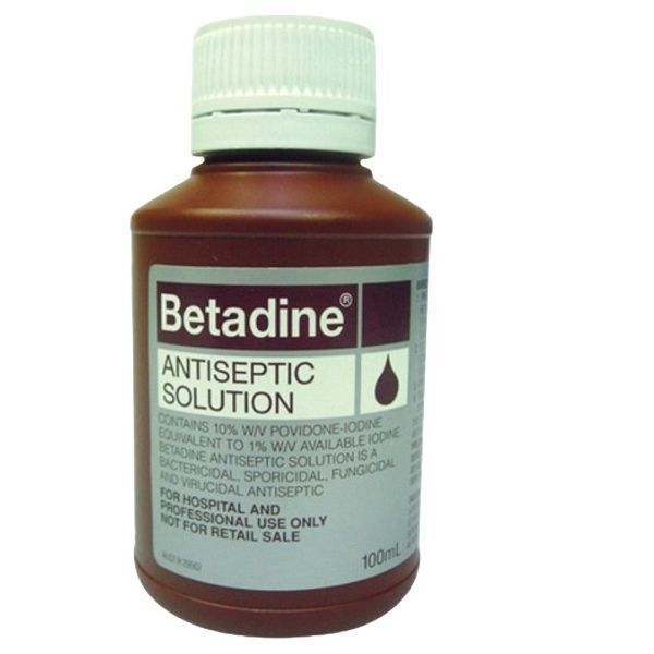 Betadine Antiseptic Solution Hospital 100ml by Betadine in Other Cleansing