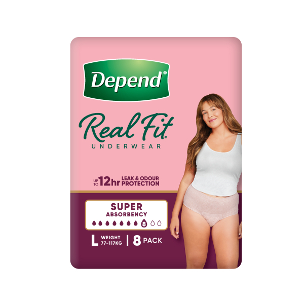 Depend Real Fit Super Women Large Pk8 - Image 2