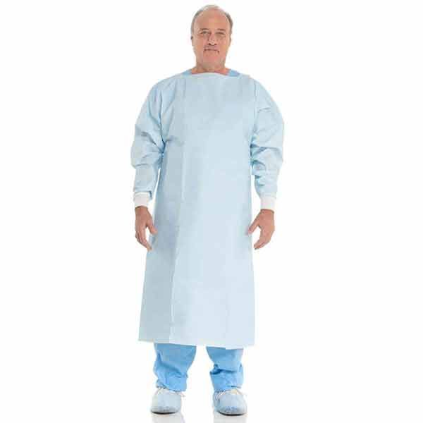 Comfort Gown Knit Cuffs Open Back Universal Chemotherapy Carton 100 by Comfort in Apron