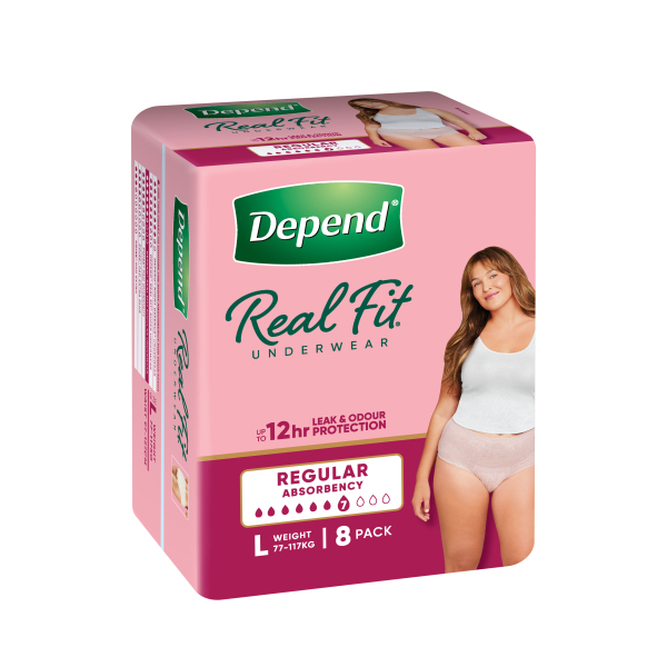 Depend Real Fit underwear Women Large Pk8 by Depend in Pull_Ups Large