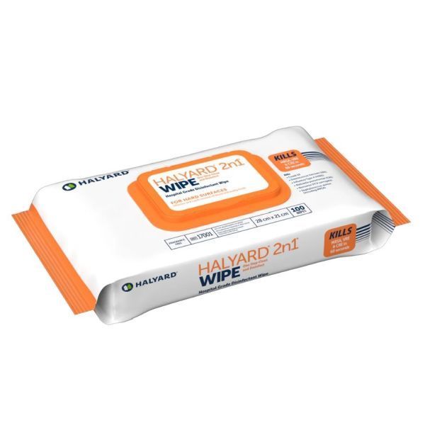 Halyard 2n1 Wipe Soft Pack 100 wipes by Halyard in Antibacterial Wipes